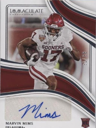 2023 Panini Immaculate Collection Collegiate Marvin Mims #RA-MAM