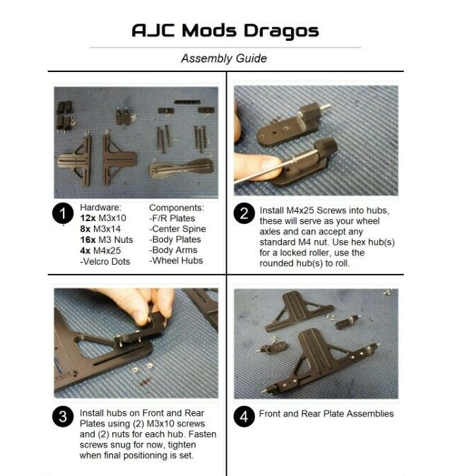 Dragos RC Car Display Roller Chassis NPRC No Prep Drag Racing 1/10 Scale Body V1