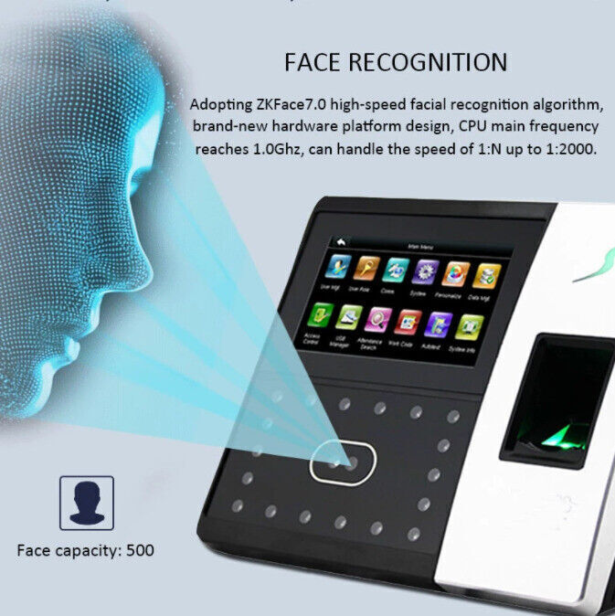 ZKTeco iFace702-S Biometric Face Fingerprint Time Attendance Access Control