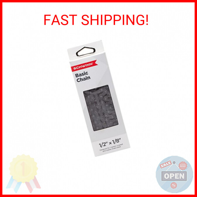 Schwinn Bike Chain, Single and Multi-Speed Bikes, 112 Links, Replacement, Bicycl