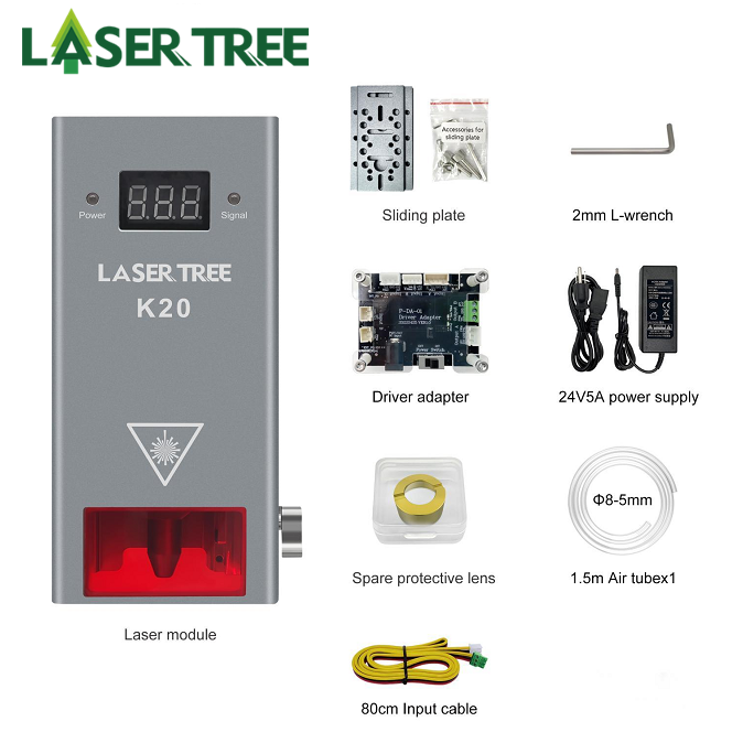 Laser Module 20W Optical Power Laser Engraver Module Head with Air Assistance