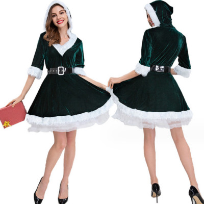 Christmas Womens Ladies Mrs Santa Costume Claus Fancy Dress Party Xmas Outfit ++