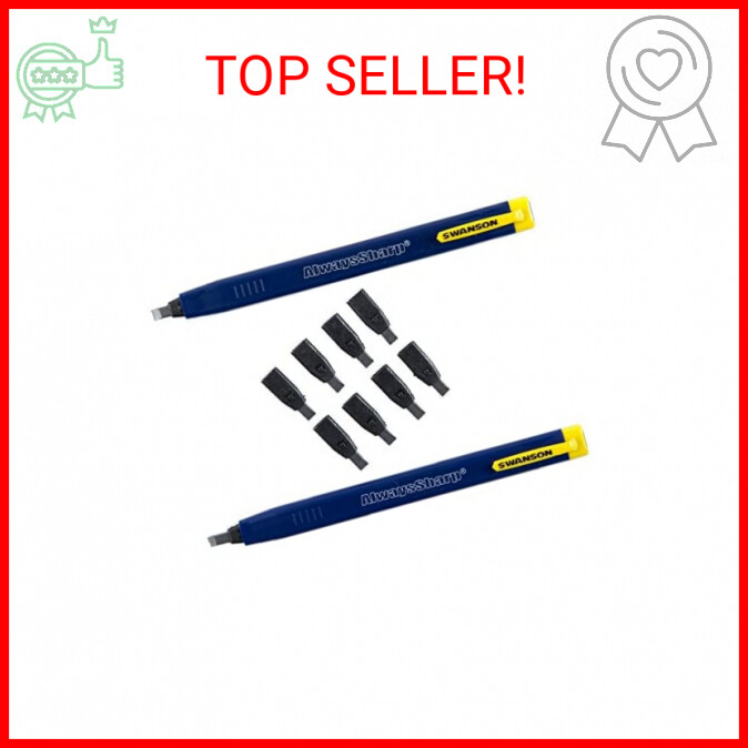 Swanson Tool Co CP216 AlwaysSharp Refillable Mechanical Carpenter Pencil, Black