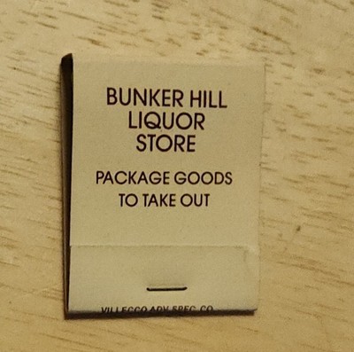 Vintage Matchbook Ephemera Bunker Hill Liquor Store Sewell NJ George Washington 