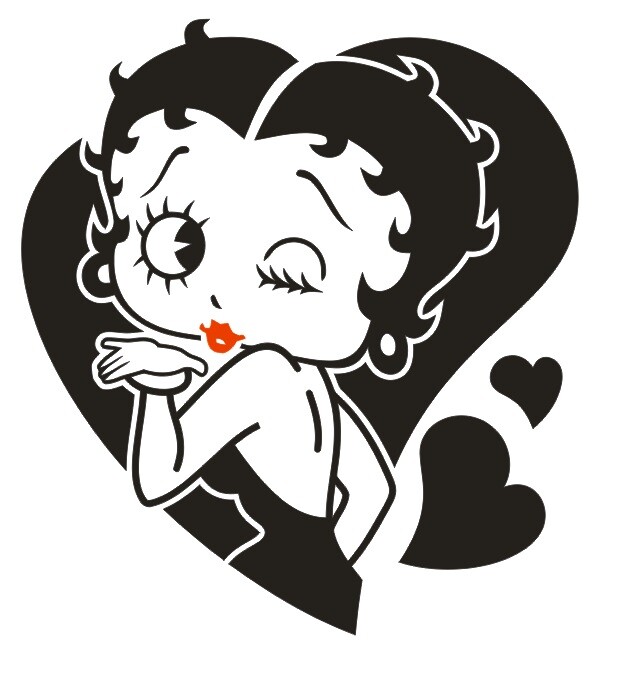 *  Sticker  Betty Boop  -- 3 Tailles --  *