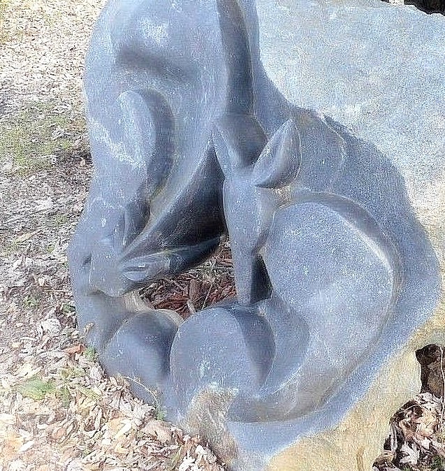 Large Modernistic 1960 African Shona Zimbabwe Stone Carving Sculpture Deer