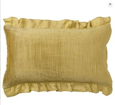 IKEA Zandra Rhode Pillow Slipcover 26''x16''Gold Mustard Yellow Satin KARASMATISK 