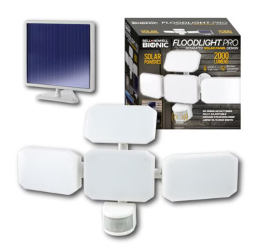 BELL + HOWELL 100-Degree Solar LED White Motion-Activated Flood Light w/Timer