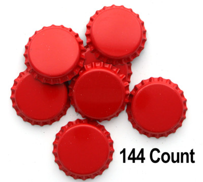 Beer Bottle Crown Caps - Oxygen Absorbing (Red) Package of 144