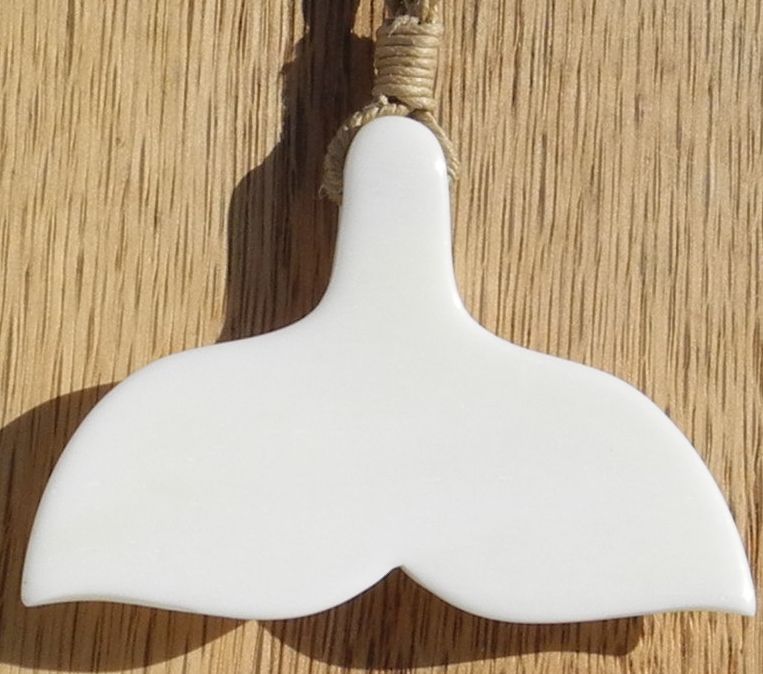 Whales Tail Bone Pendant Polynesian Style Symbol of Speed & Strength