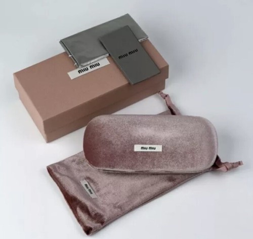 Pre-owned Miu Miu Mu52ys Zvf1v1 Rose Gold Havana Blue Lens Women Sunglasses Authentic In Gray