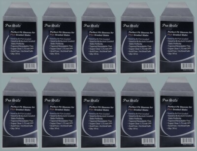 500 Pro Safe PSA Perfect Fit Sleeves 50ct Brand New Five Factory Sealed Packs