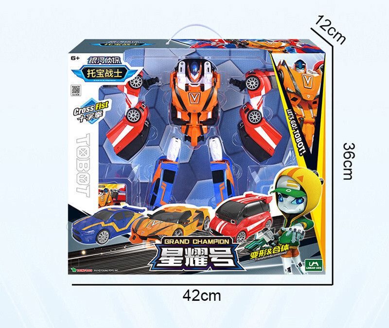 TOBOT V Grand Champion 3-Integration Transforming Robot Cars Toy Chinese Ver.