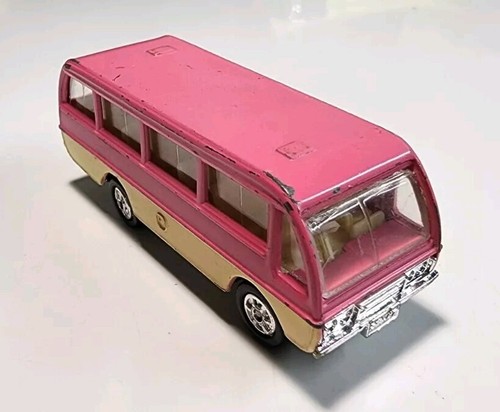 Vintage 1974 Tomica #46 Pink/Cream Mazda Light Bus 1/88