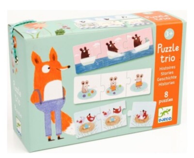 Djeco - Puzzle Trio Stories 8 Puzzles