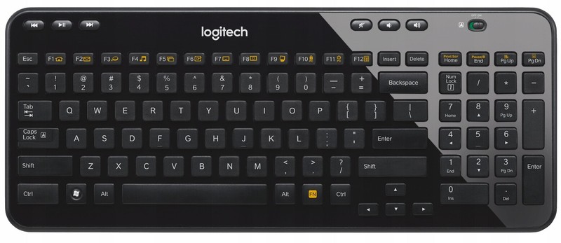 Klawiatura Logitech K360 Bezprzewodowa Czarna Glossy Kompaktowa