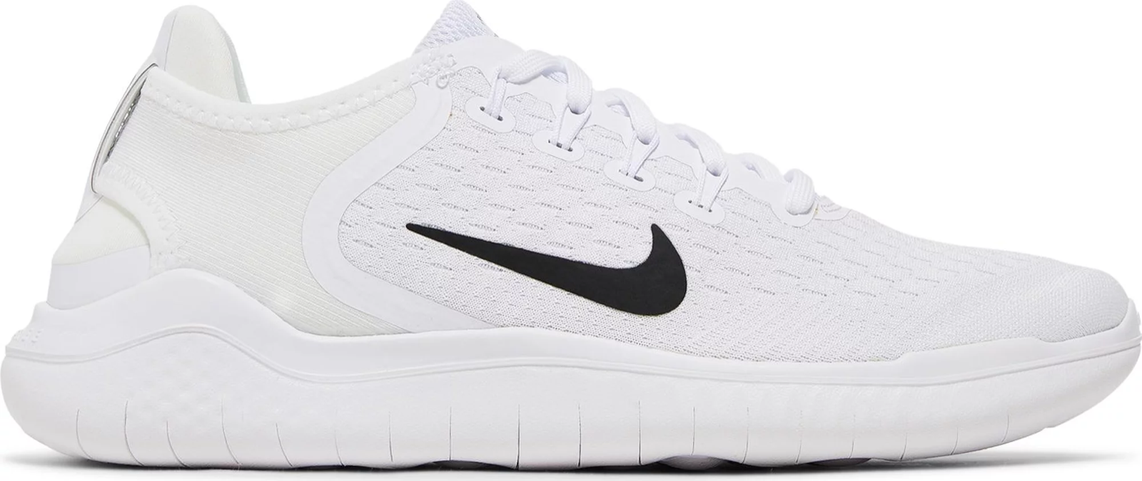 

WMNS Nike Free RN Run 2018 Белые черные кроссовки Обувь 942837-100 Женские кроссовки 8, Белый, Nike Free RN