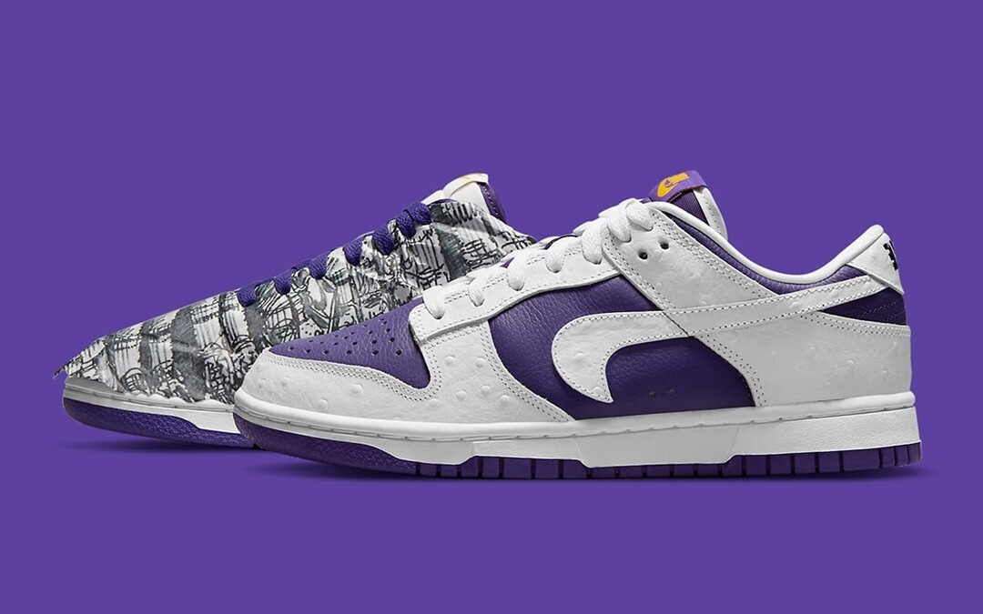 

Nike WMNS Dunk Low Made You Look DJ4636-100 Кроссовки Женские кроссовки US5-12, Фиолетовый, Nike Dunk Low