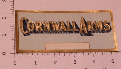 Vintage Cornwall Arms Cigar Label 