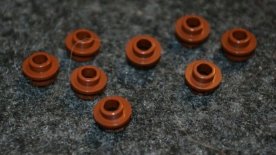 (8) 1x1 Reddish Brown Round Plate Brick w/ Center Hole Brick ~ New Lego ~ Castle