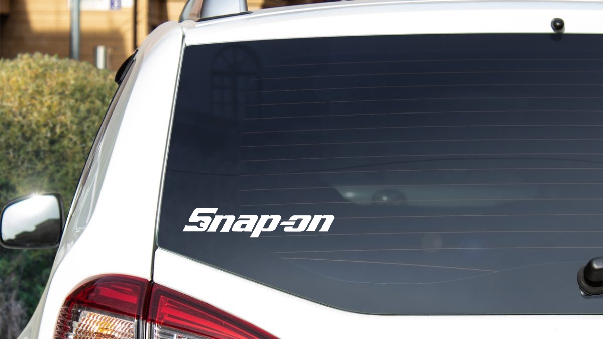 2x Snap-On Vinyl Decal Stickers - Tools toolbox car bumper window laptop 6" wide
