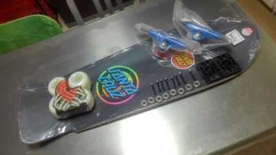 Unused Old School Santa Cruz Skateboard Assembled w/ KRUX BONES Z-flex NSK