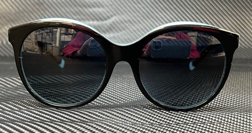 Pre-owned Tiffany & Co . Tf4175b 80554u Black Blue Grad Polarized Women's 55 Mm Sunglasses