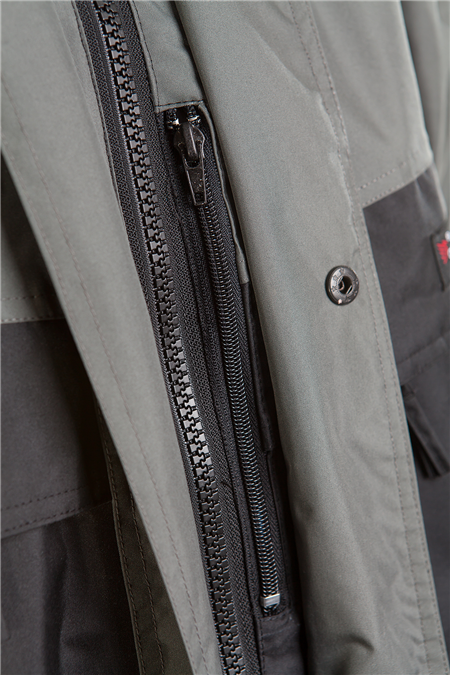 Mens 3 in 1 Parka Insulated Coat Waterproof Fabric Removable Fleece Liner Jacket