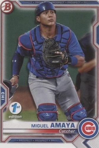 2020 Bowman Chrome Jacob Amaya CPAJA 1st Prospect Auto Refractor