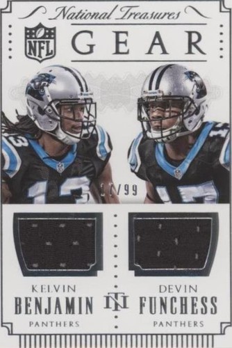 2015 Panini National Treasures Devin Funchess Kelvin Benjamin #GC-BF
