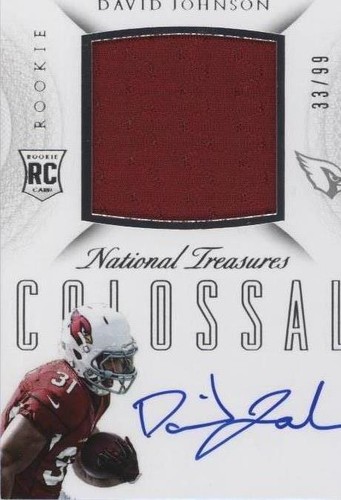 2015 Panini National Treasures David Johnson #RCO-DJ