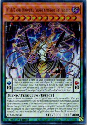 D/D/D/D Super-Dimensional Sovereign Emperor Zero Paradox BLMR-EN046 Yugioh NM