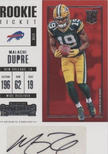 2017 Panini Contenders Malachi Dupre #130