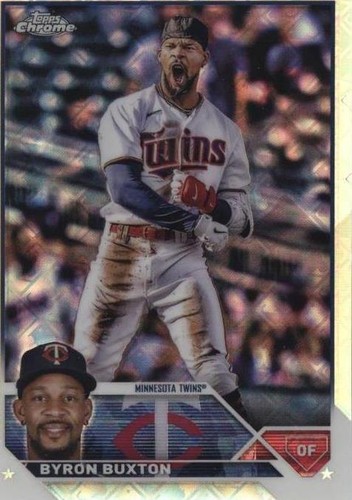●THA WESTRONAUTS BYRON BUXTON 2023 TOPPS CHROME SUBZERO FROZENFRACTORS #28 -2