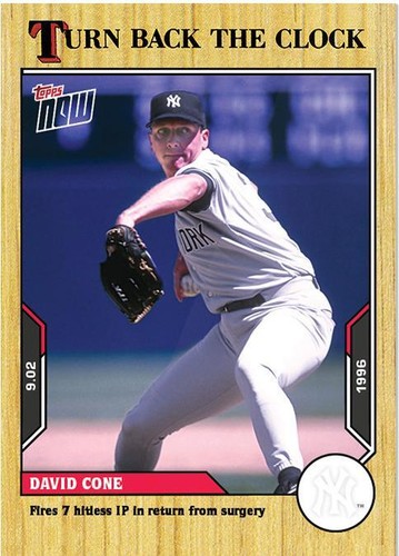 2021 Topps Now Turn Back the Clock - David Cone #155