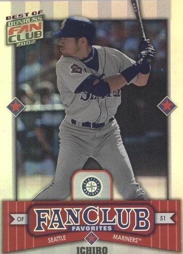 2002 Donruss Best of Fan Club Favorites Ichiro 2nd Year Card #'d