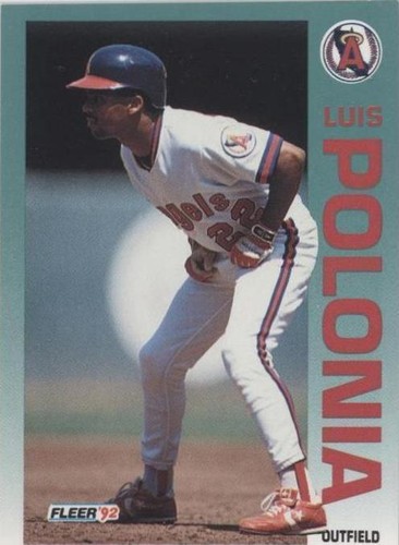 1992 Fleer Baseball Card Luis Polonia California Angels #67