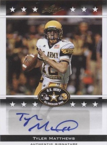 2012 Leaf U.S. Army All-American Bowl Tyler Matthews #BA-TM1