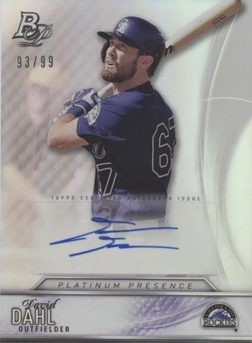 2016 Bowman Platinum - David Dahl #PPA-DD