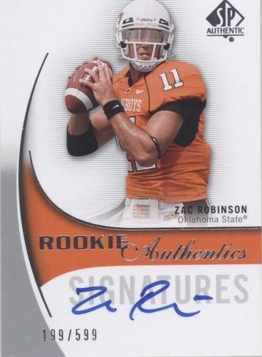 2010 SP Authentic Zac Robinson #160