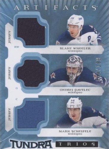 2015-16 Upper Deck Artifacts - Blake Wheeler Mark Scheifele Ondrej Pavelec #T3-JETS