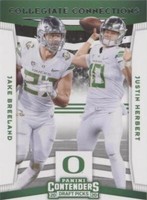 2020 Panini Contenders Draft Picks Jake Breeland Justin Herbert #8