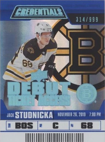 2019-20 Upper Deck Credentials - Jack Studnicka #57