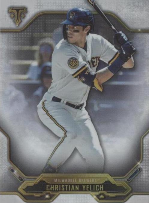 1/1 クリスチャン・イエリッチ Topps Triple Threads 2022 Topps Triple Threads Christian Yelich Game-Used Jumbo