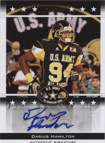 2012 Leaf U.S. Army All-American Bowl Darius Hamilton #BA-DH1