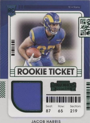 2021 Panini Contenders Jacob Harris #RTS-JHA