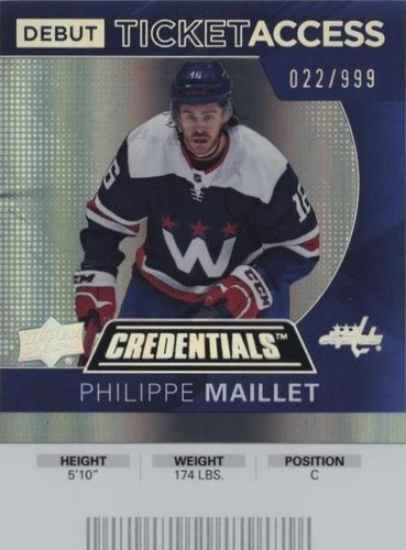 2021-22 Upper Deck Credentials - Philippe Maillet #83