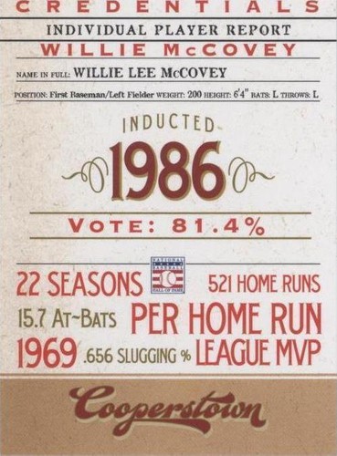 2012 Panini Cooperstown - Willie McCovey #2