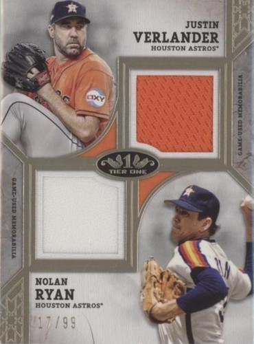 2024 Topps Tier One - Justin Verlander Nolan Ryan #DPR-VR