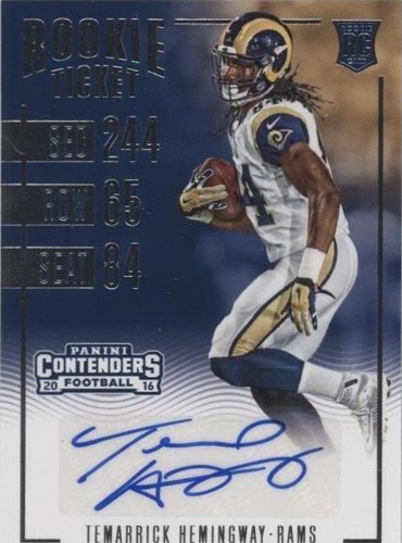 2016 Panini Contenders Temarrick Hemingway #238